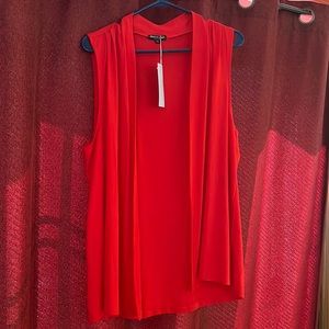 Ladies, thin stretch, red vest